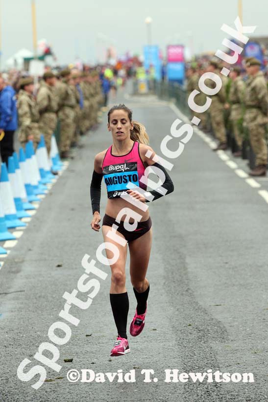 Jessica Augusto finishing the BUPA Great North Run.